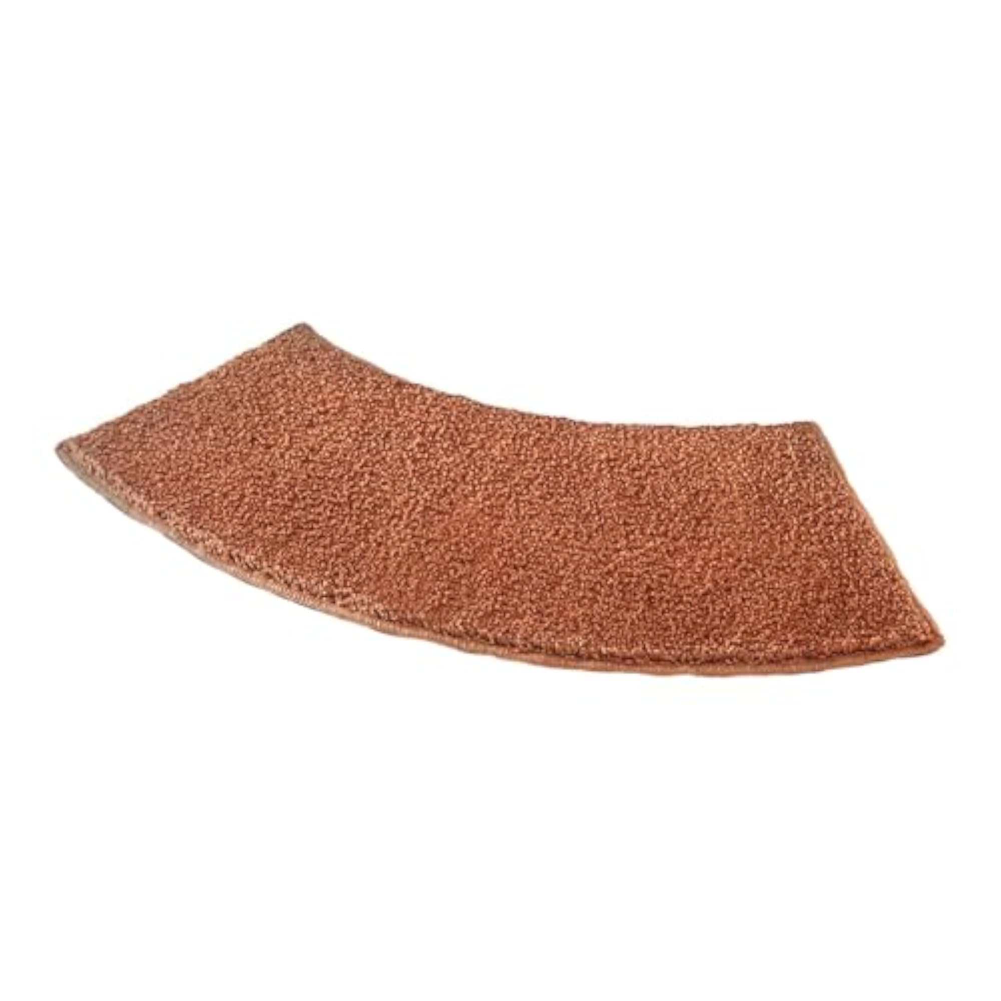Curved Shower Mat, Soft Floor Bath Rug, Brown